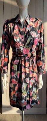 K-Design Jurk X221 P638 Black Multicolor Art - M